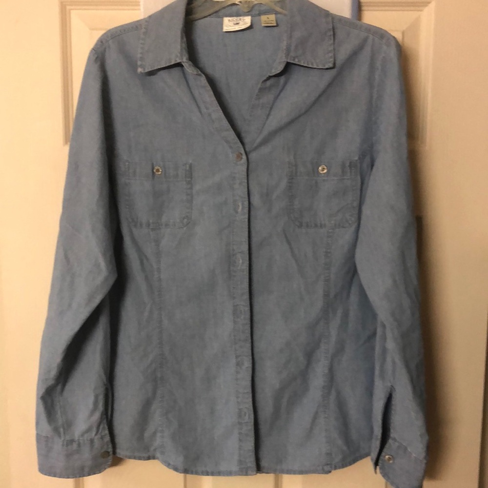 Long sleeve denim shirt